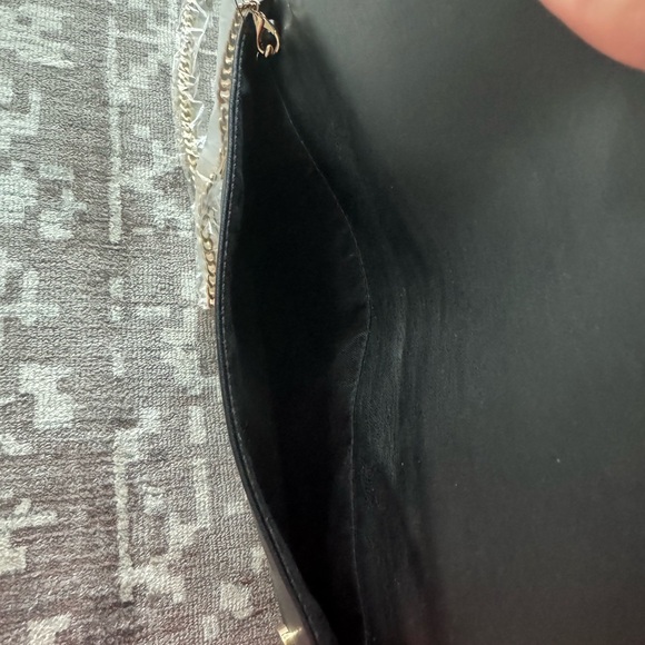 NWT Black Gold Forever 21 Crossbody bag Clutch Purse Removable Chain - Picture 5 of 14